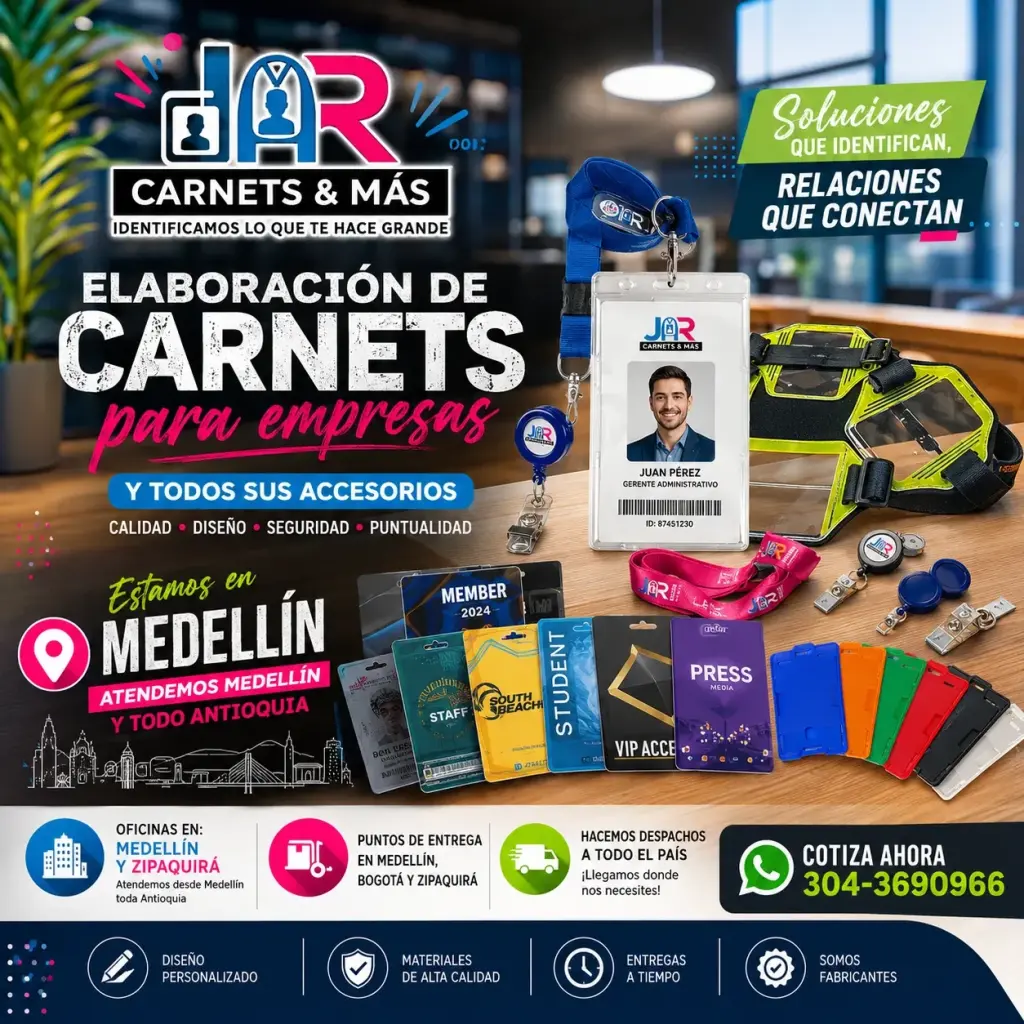 EN MEDELLIN CARNET EMPRESARIAL Y ACCESORIOS