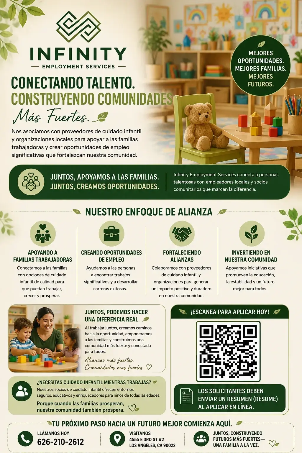 Oportunidades de Empleo y Cuidado Infantil