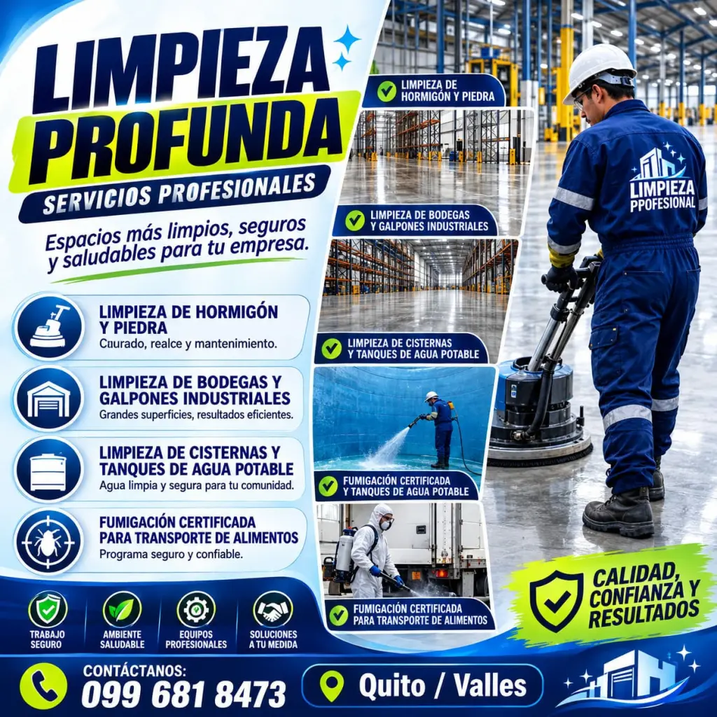 Limpieza de obra terminada en Pichincha Teléf. 0987058464