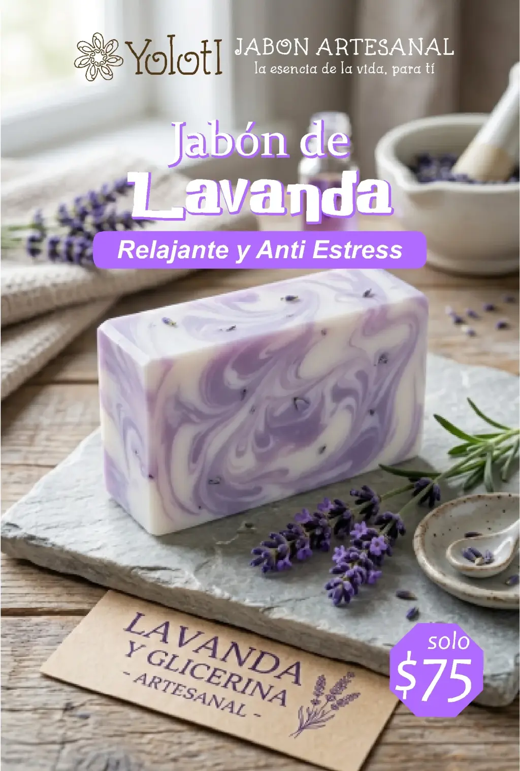 Jabon Relajante de Lavanda