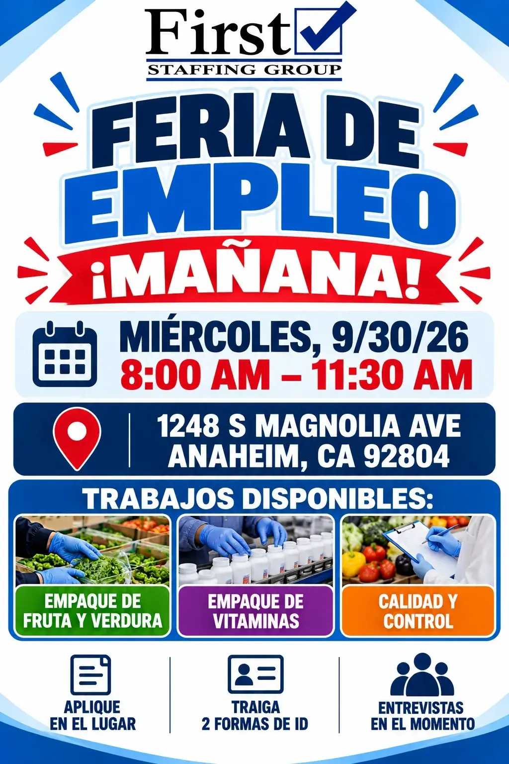 FERIA DE TRABAJO MIERCOLES 9/30/26