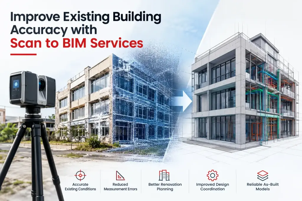 Improve Existing Building Accuracy with Scan to BIM Services