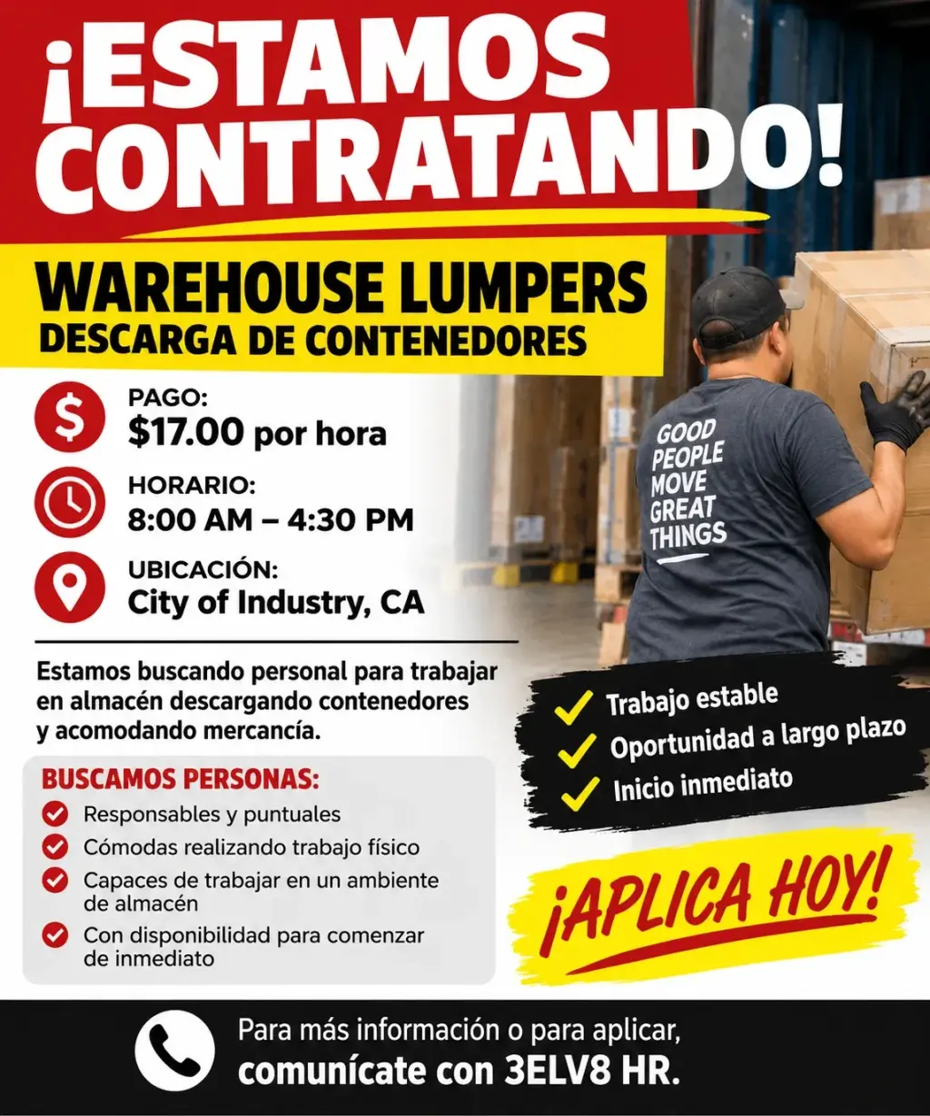Warehouse Lumpers / Descarga de Contenedores