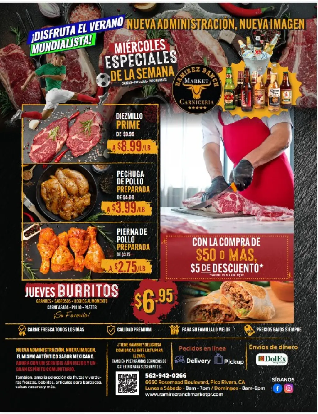 ### 🌞⚽  En Ramirez Ranch Market encontrarás la mejor comida para eventos!!