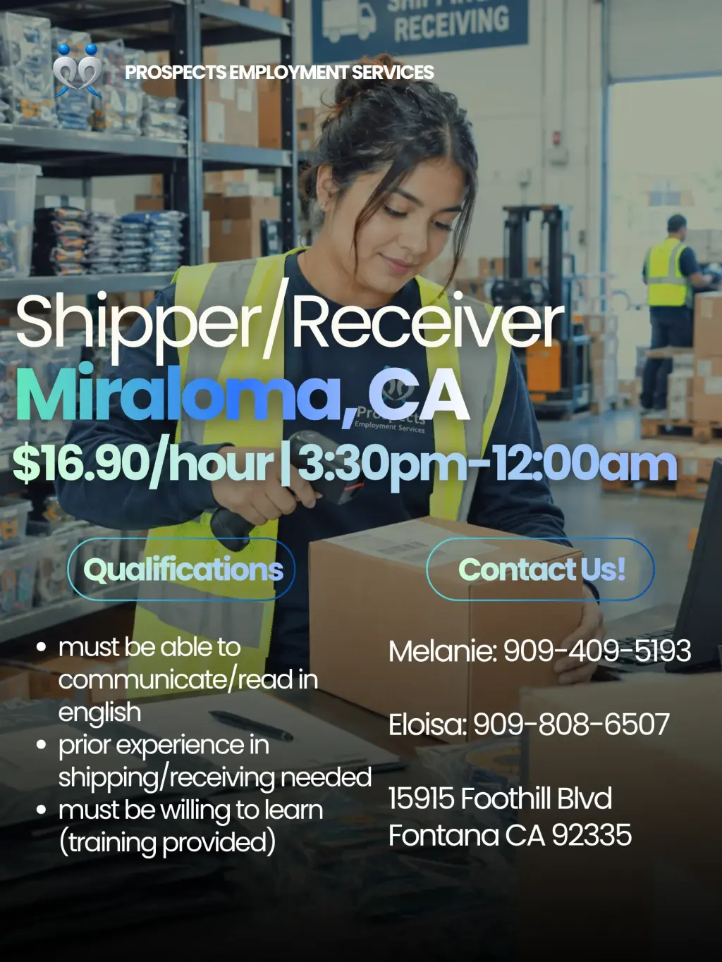 Shipper/Receiver in Miraloma