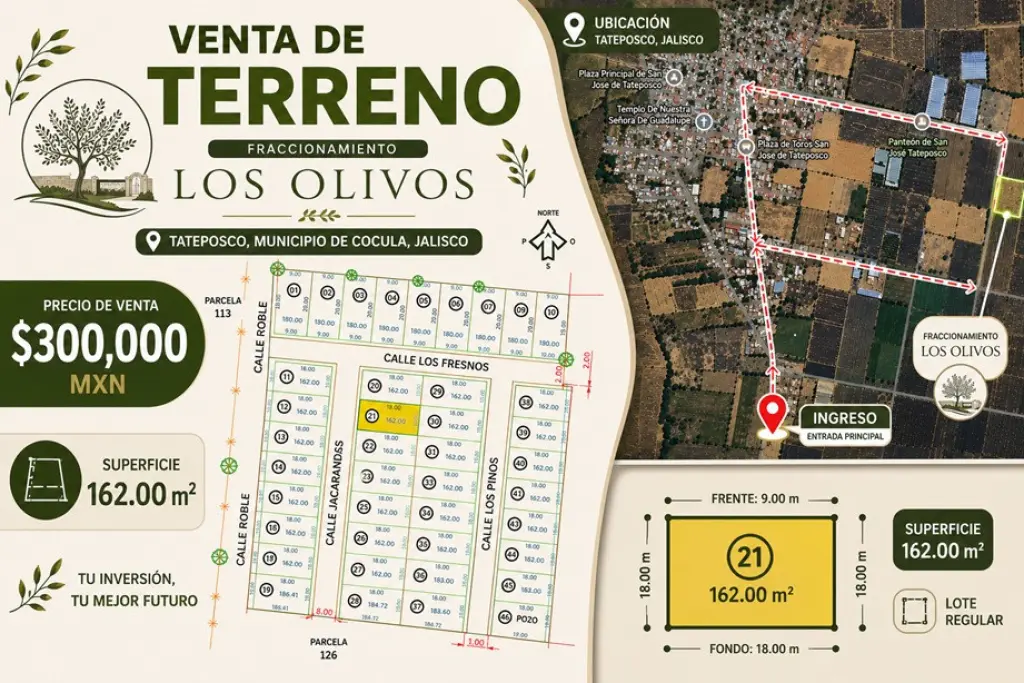 Terreno en Venta en Tateposco en Cocula, Jalisco