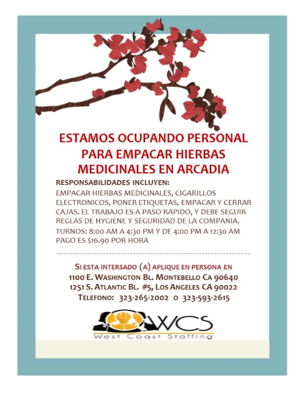 ESTAMOS CONTRATANDO