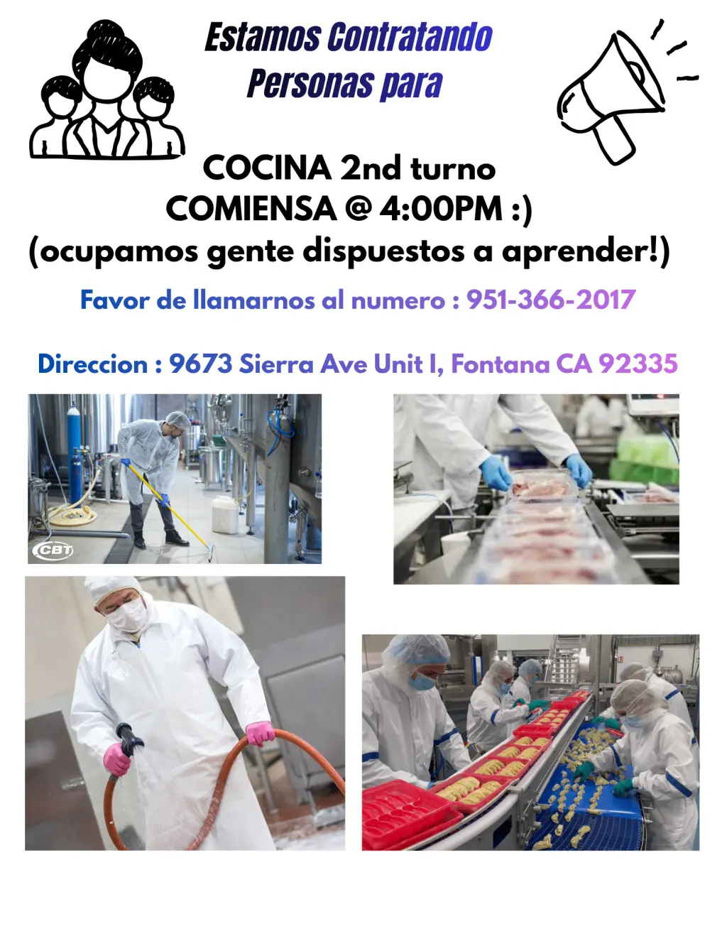 Buscamos asociados para trabajar en un ambiente de almacén de cocina.