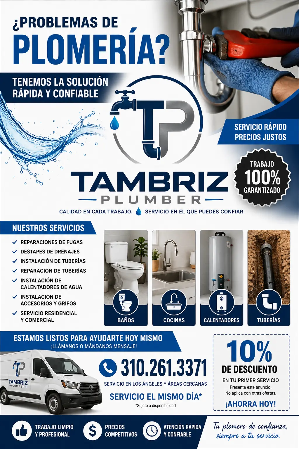 Servicios de Plomería Profesional - Rápido y Confiable