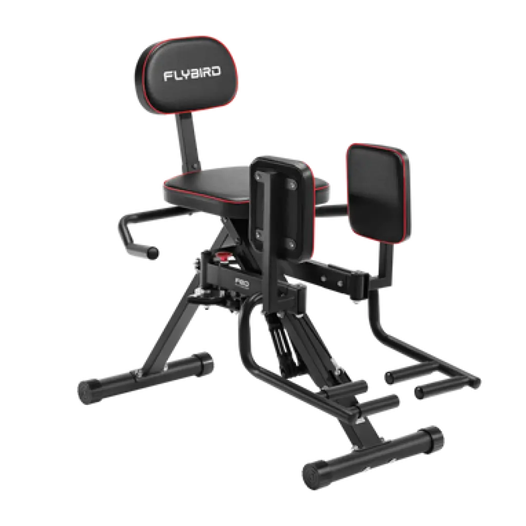 Máquina 2 en 1 · Fácil de usar · Enfoque en glúteos y muslos