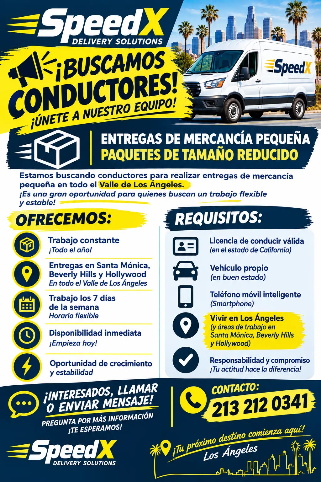 🚨 ¡SE BUSCAN CONDUCTORES – SPEEDX! 🚨