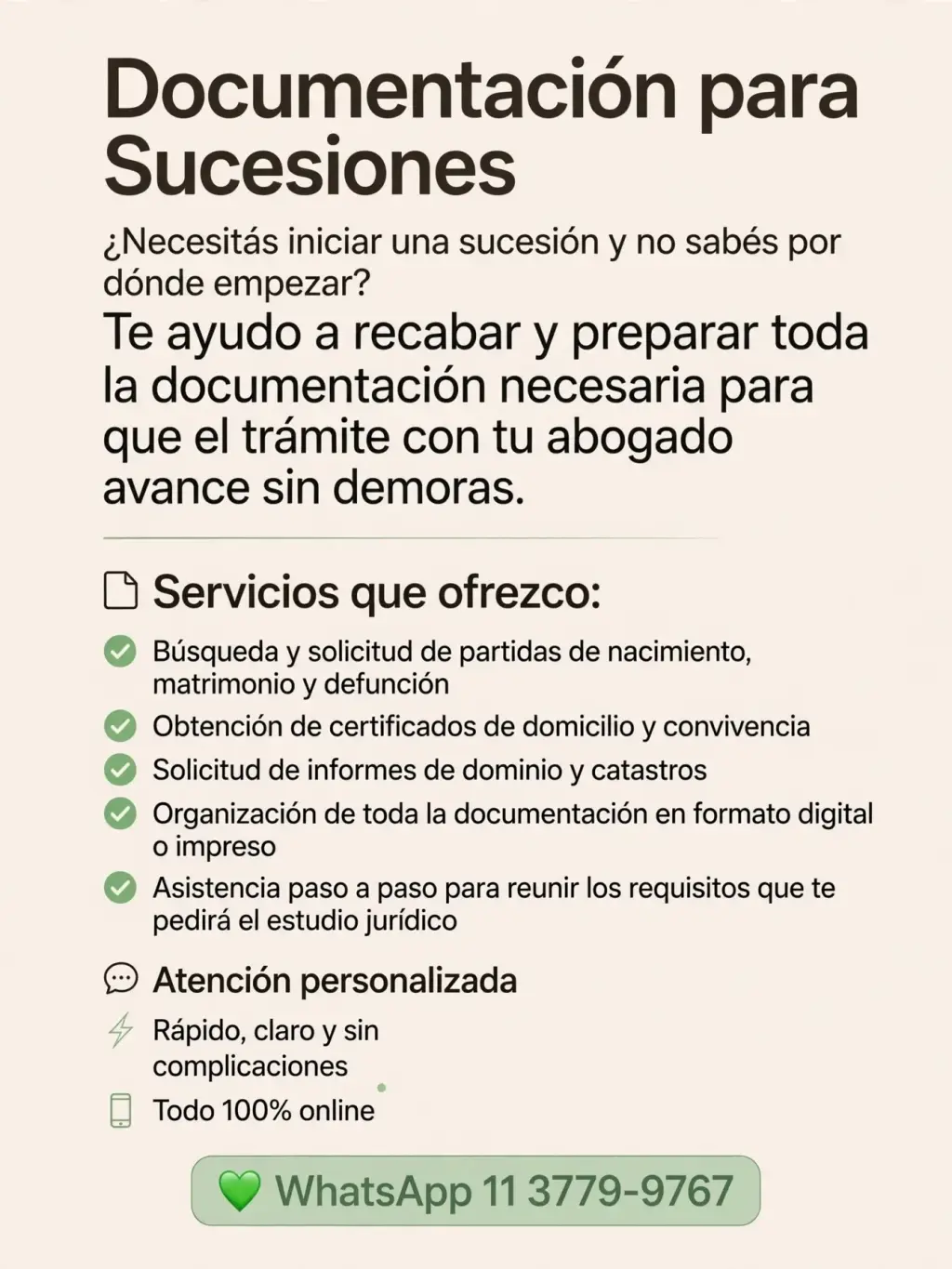Documentación para sucesiones