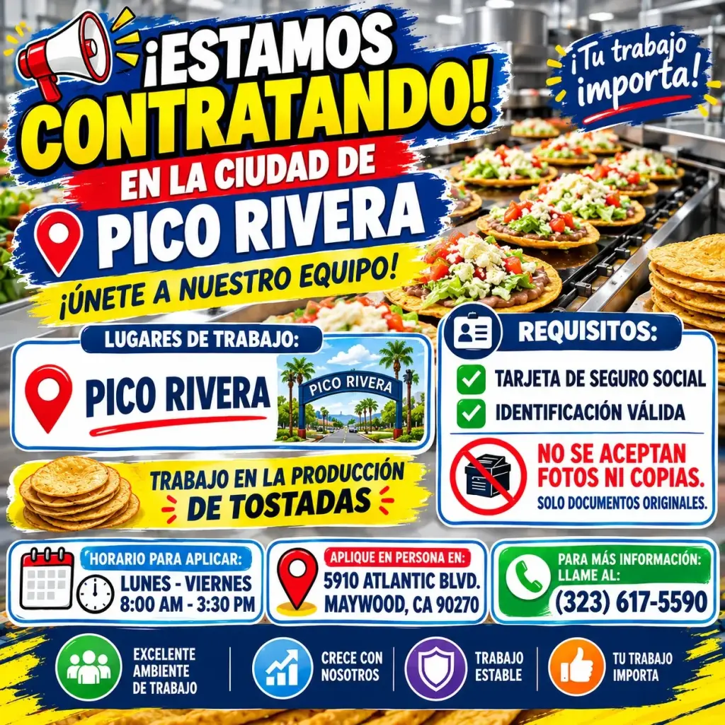 Oportunidades de Trabajo en Pico Rivera - ¡Únete a Nuestro Equipo!