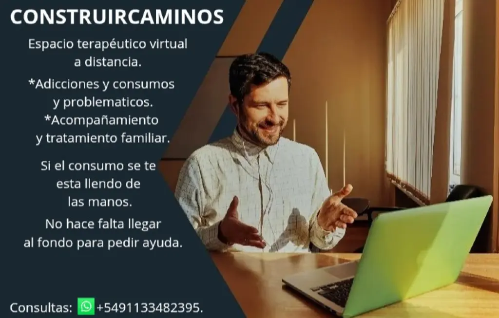 Espacio terapéutico online a distancia.