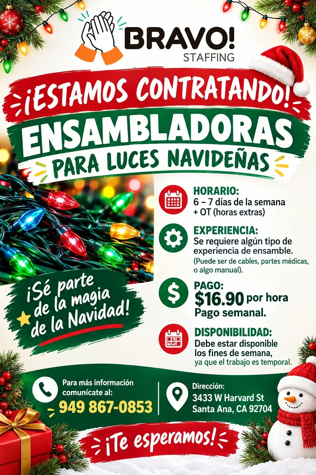 Ensambladoras Para Luces De Navidad
