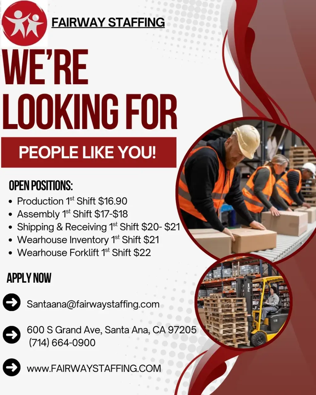 WE’RE HIRING!