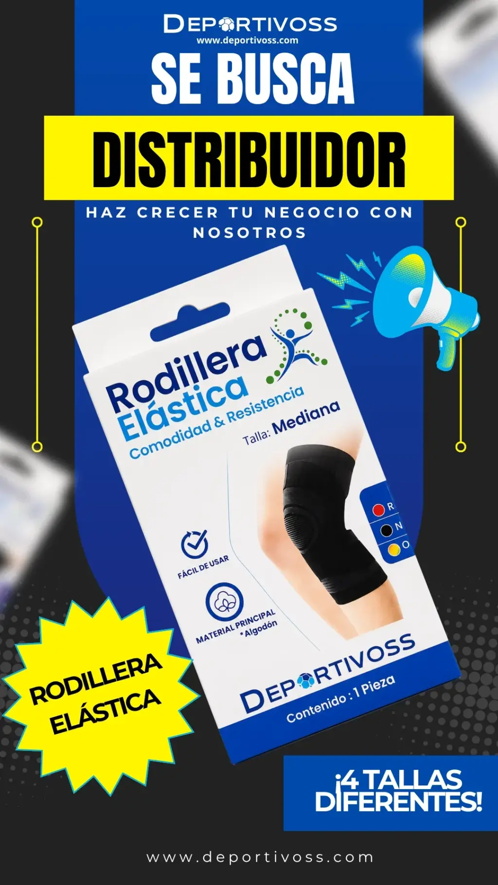 Rodillera Elástica Comodidad y Resistencia