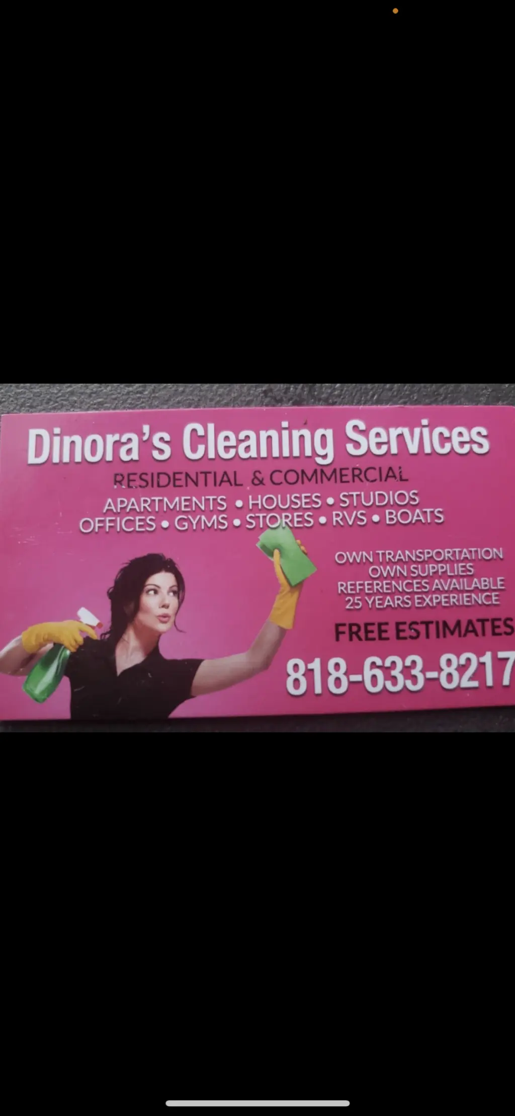 Oferta de puesto de limpieza de casa.