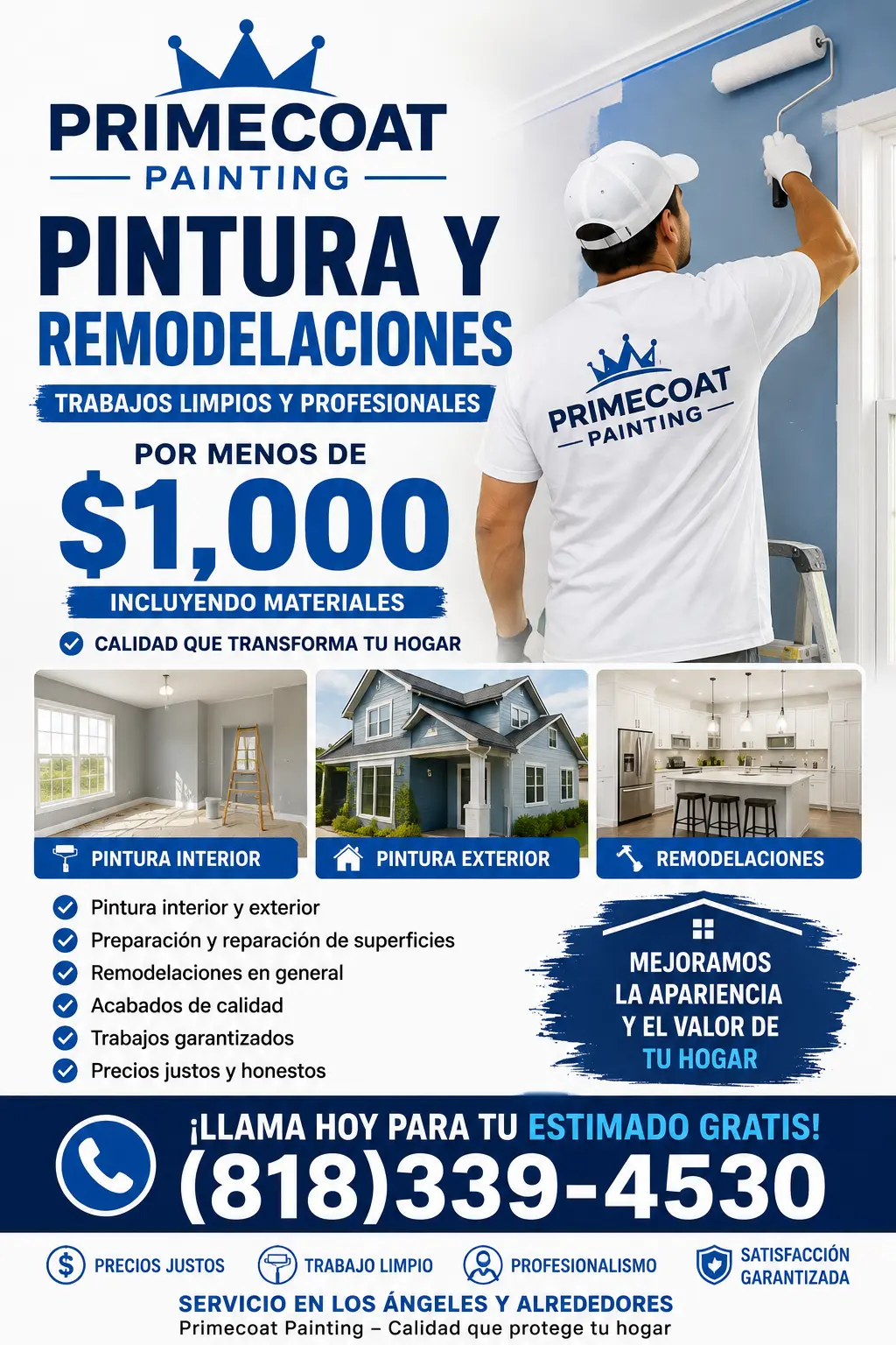 Reparación de pintura por menos de 1,000$