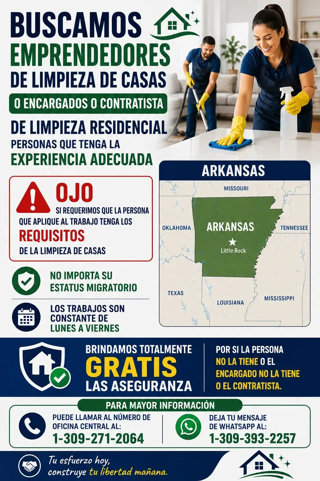 TRABAJOS PARA EMPRENDEDORES DE LA LIMPIEZA DE CASAS.