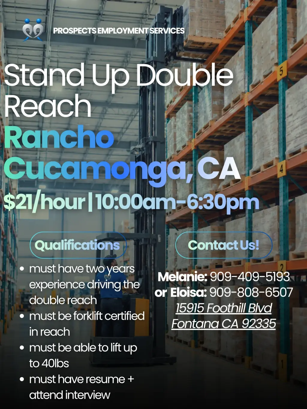 Stand Up Double Reach en Rancho Cucamonga
