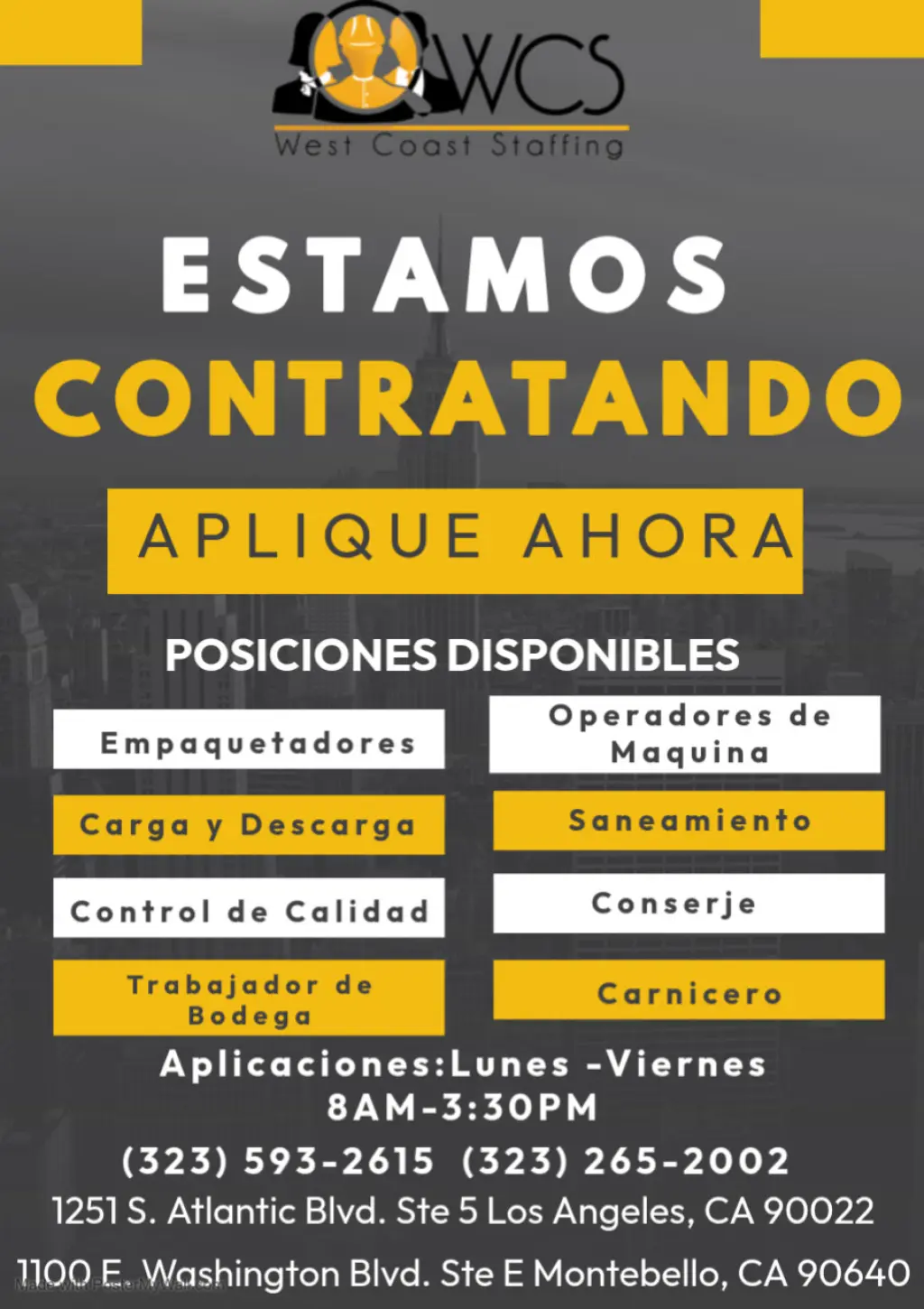 ESTAMOS CONTRATANDO PERSONAL
