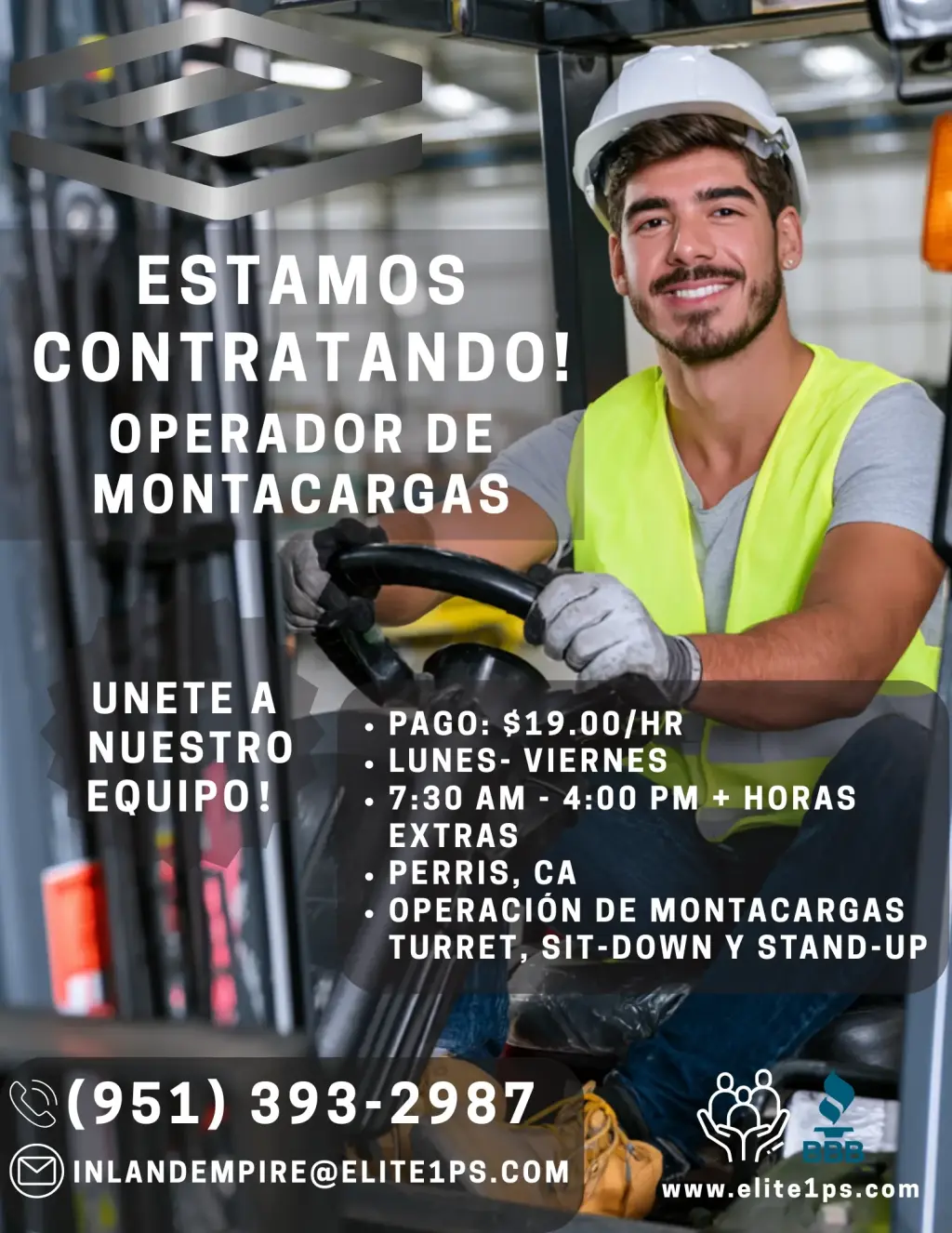 ¡Estamos Contratando! Montecargas!