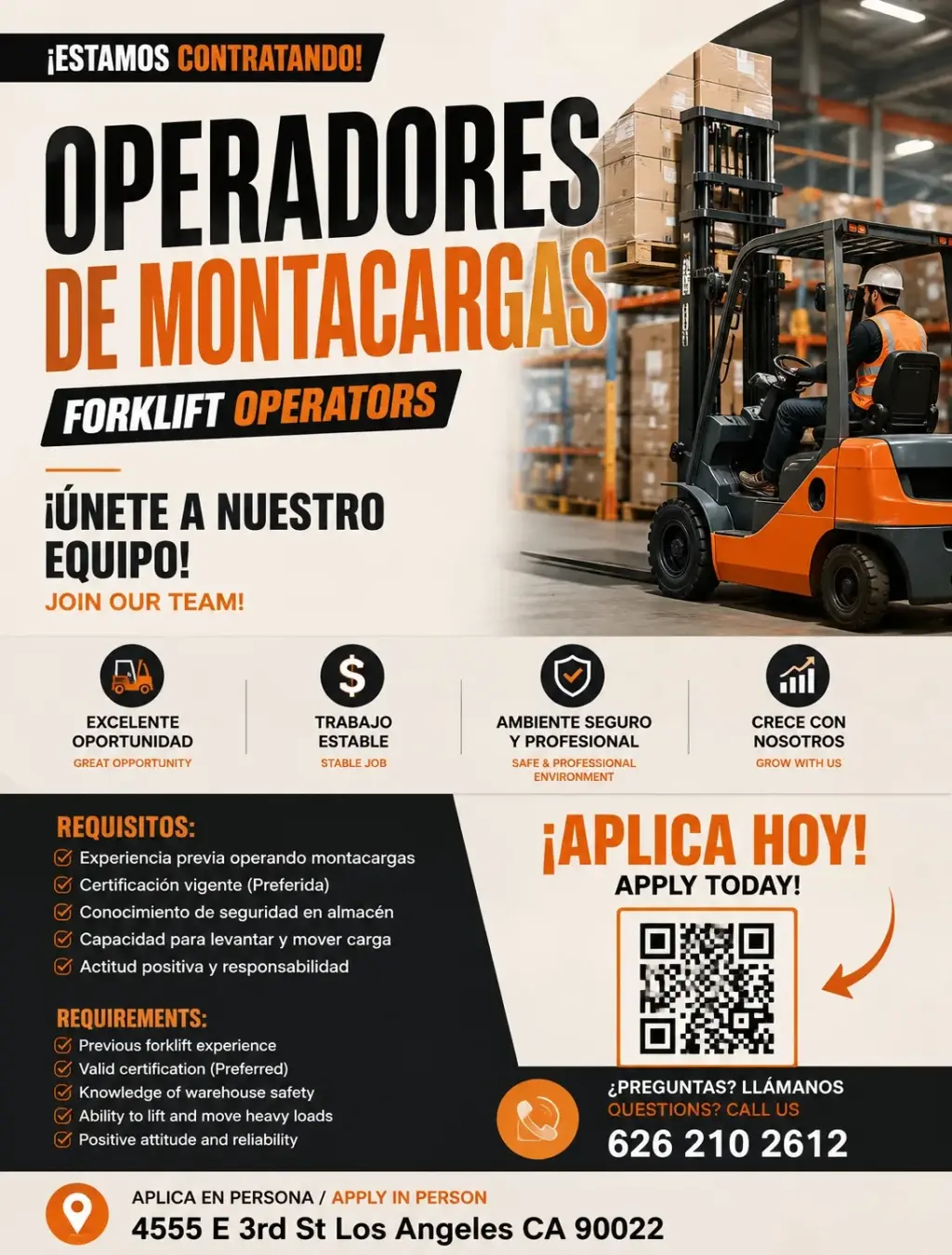 OPERADORES DE MONTACARGAS