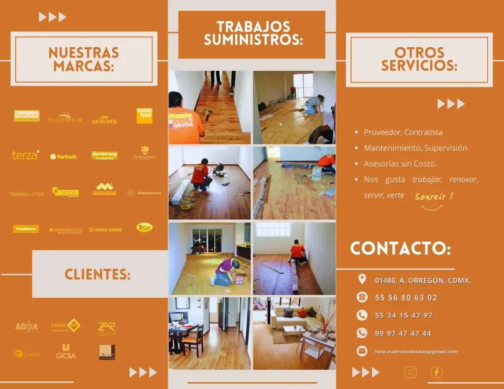 Cuatro Acabados ofrece Asesorías Gratis !, para la Mujer en Pisos y Decoración