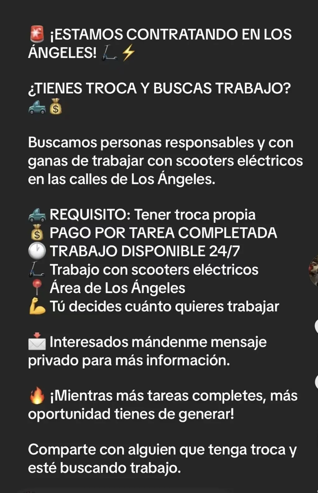 Oportunidades de Trabajo con Scooters Eléctricos en Los Ángeles