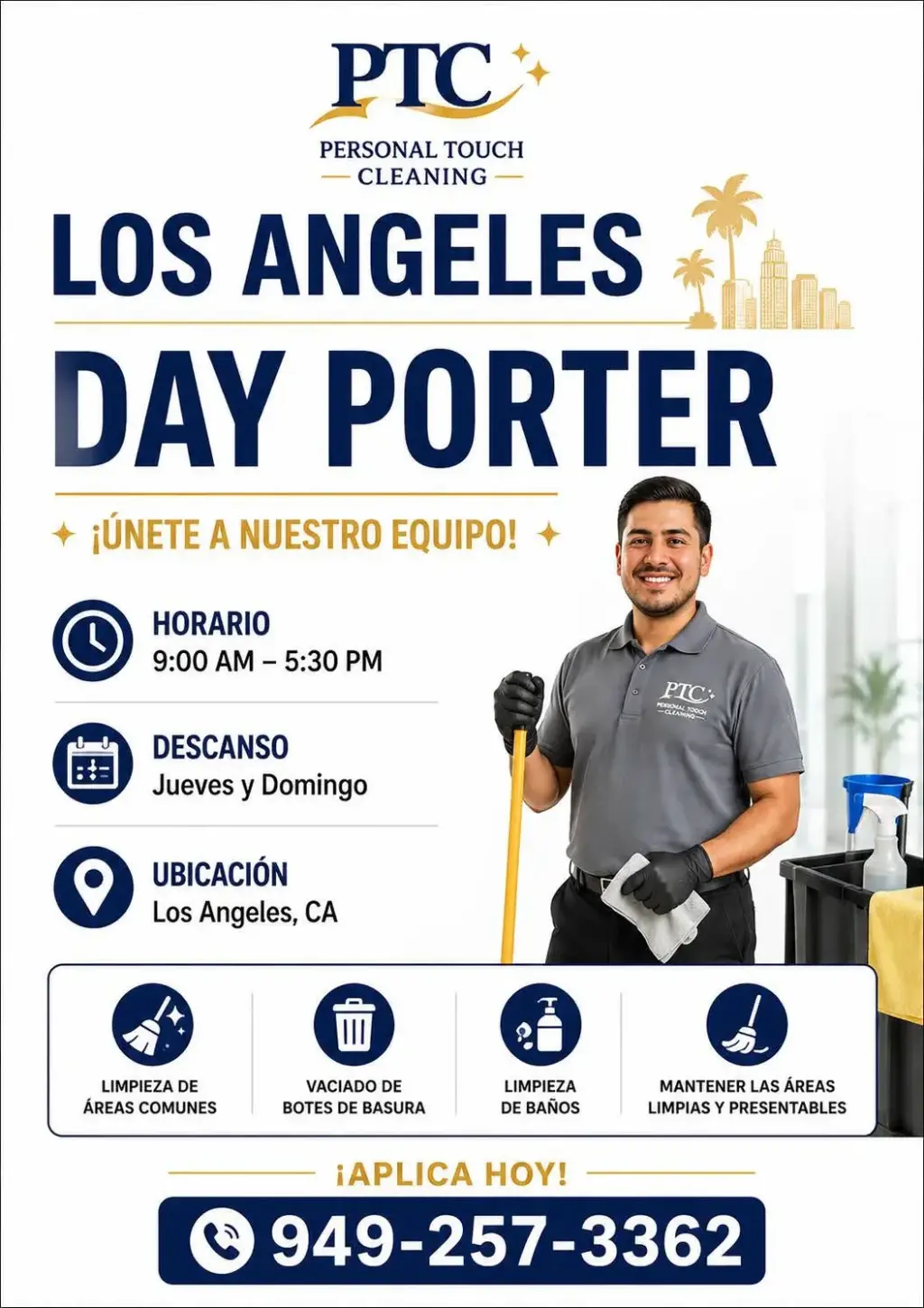 LOS ANGELES – DAY PORTER 🧹✨