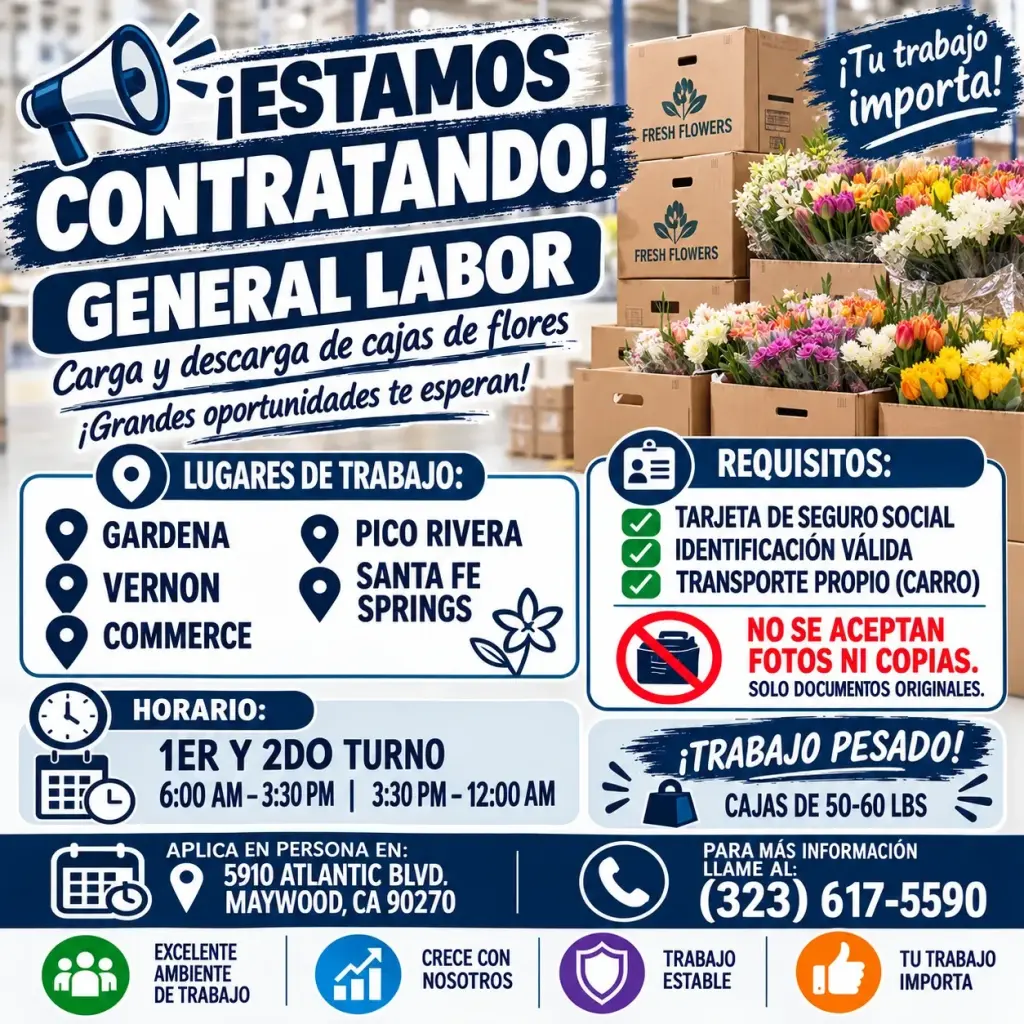 Se Busca Personal General para Carga y Descarga