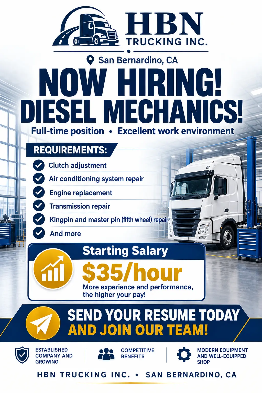 Mecánico de Diésel - Diesel Mechanic