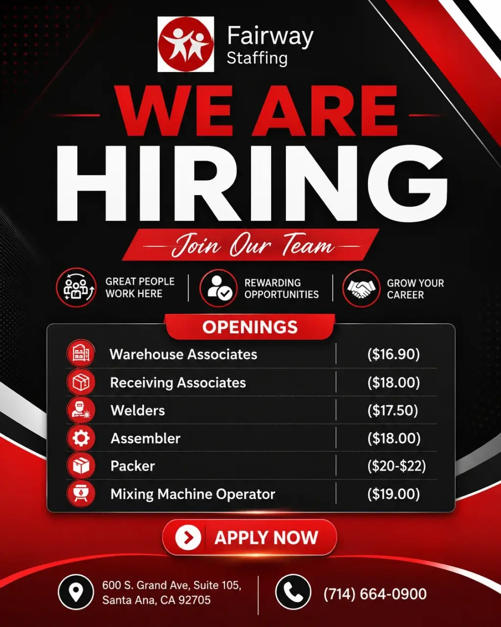 Great opportunities won't last long!