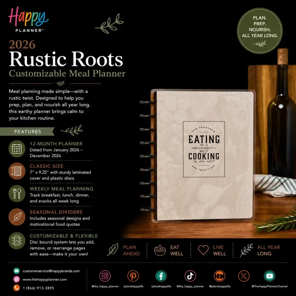 Plan Every Meal with the 2026 Rustic Roots Meal Planner