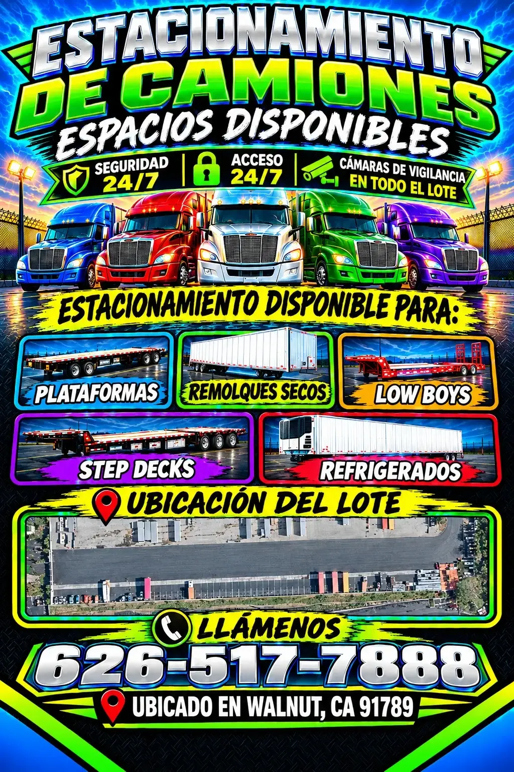 Espacios de Estacionamiento para Camiones Disponibles 24/7