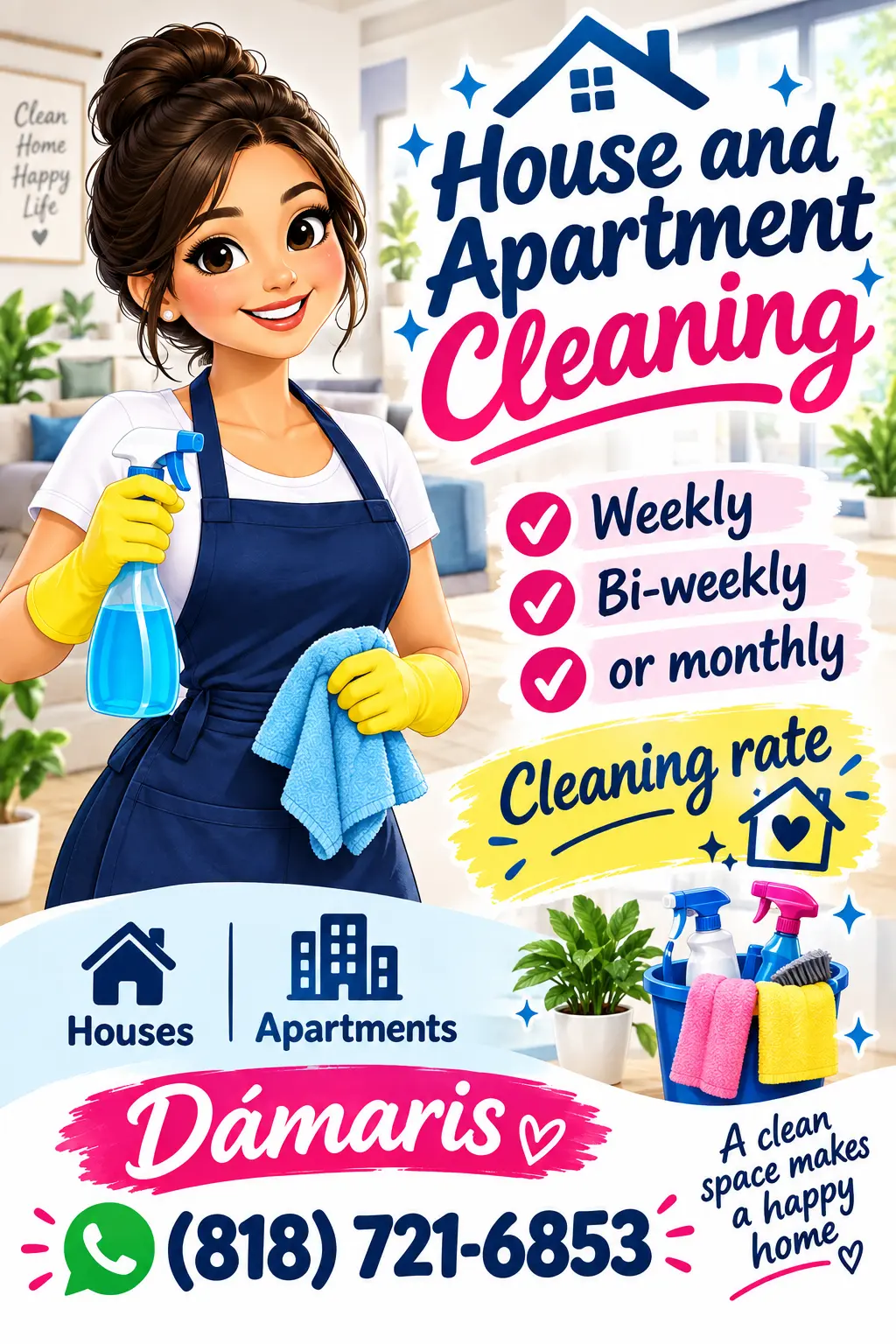 Limpio casas, apartamentos y más
