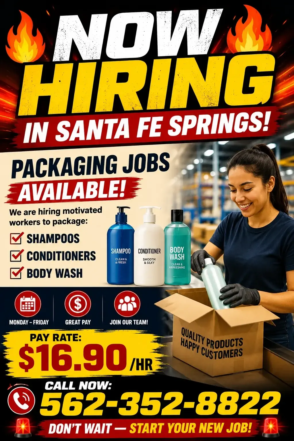 🔥 NOW HIRING IN SANTA FE SPRINGS! 🔥