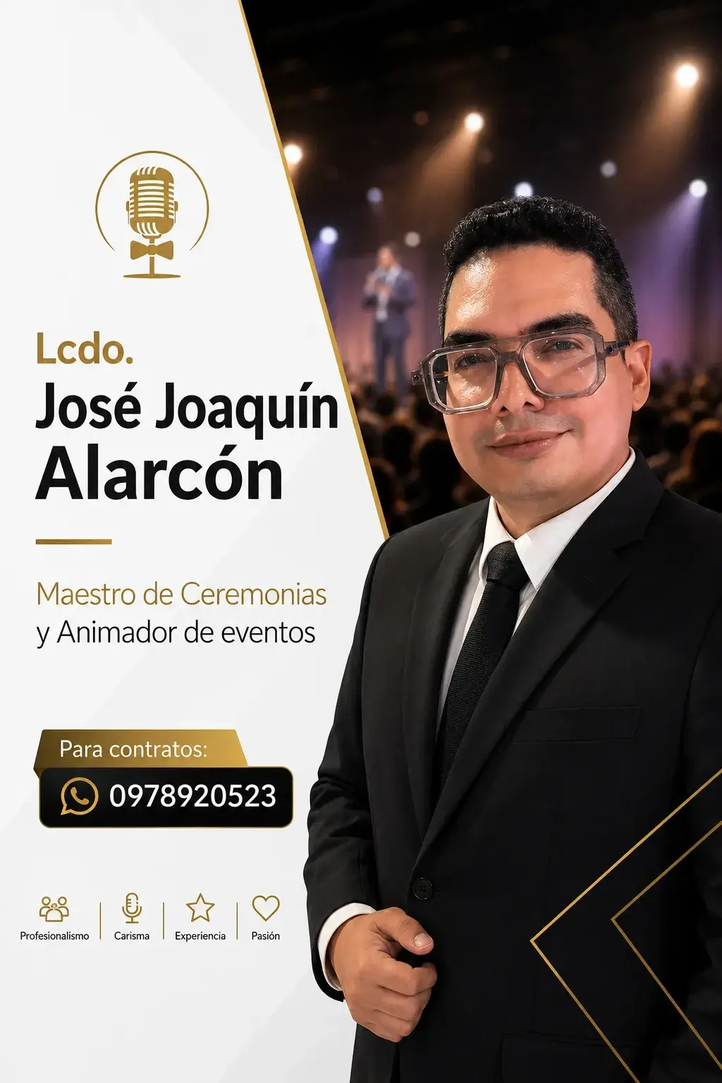Animador de matrimonios cristianos, quinceañeras y todo evento social.