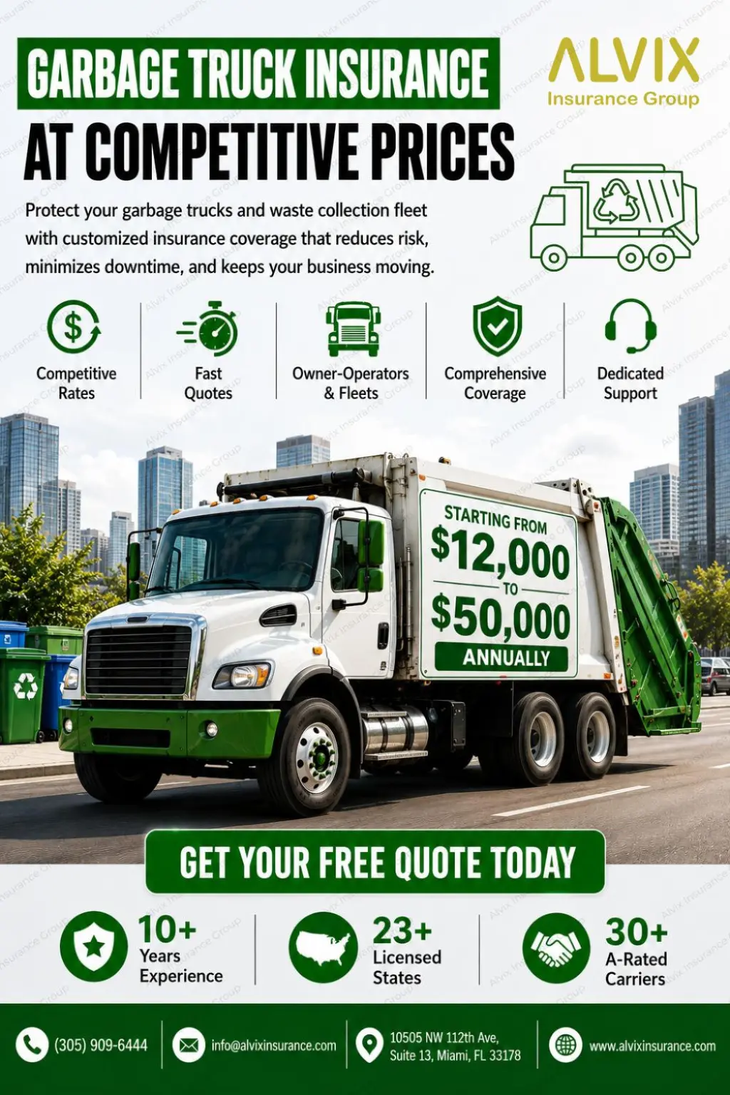 Garbage Truck Insurance for Owner Operators and Fleets US