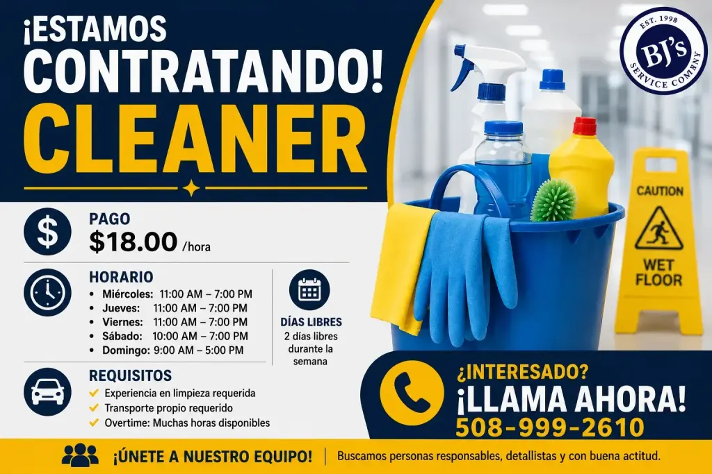 Cleaning / Housekeeping Associate - inglés intermedio