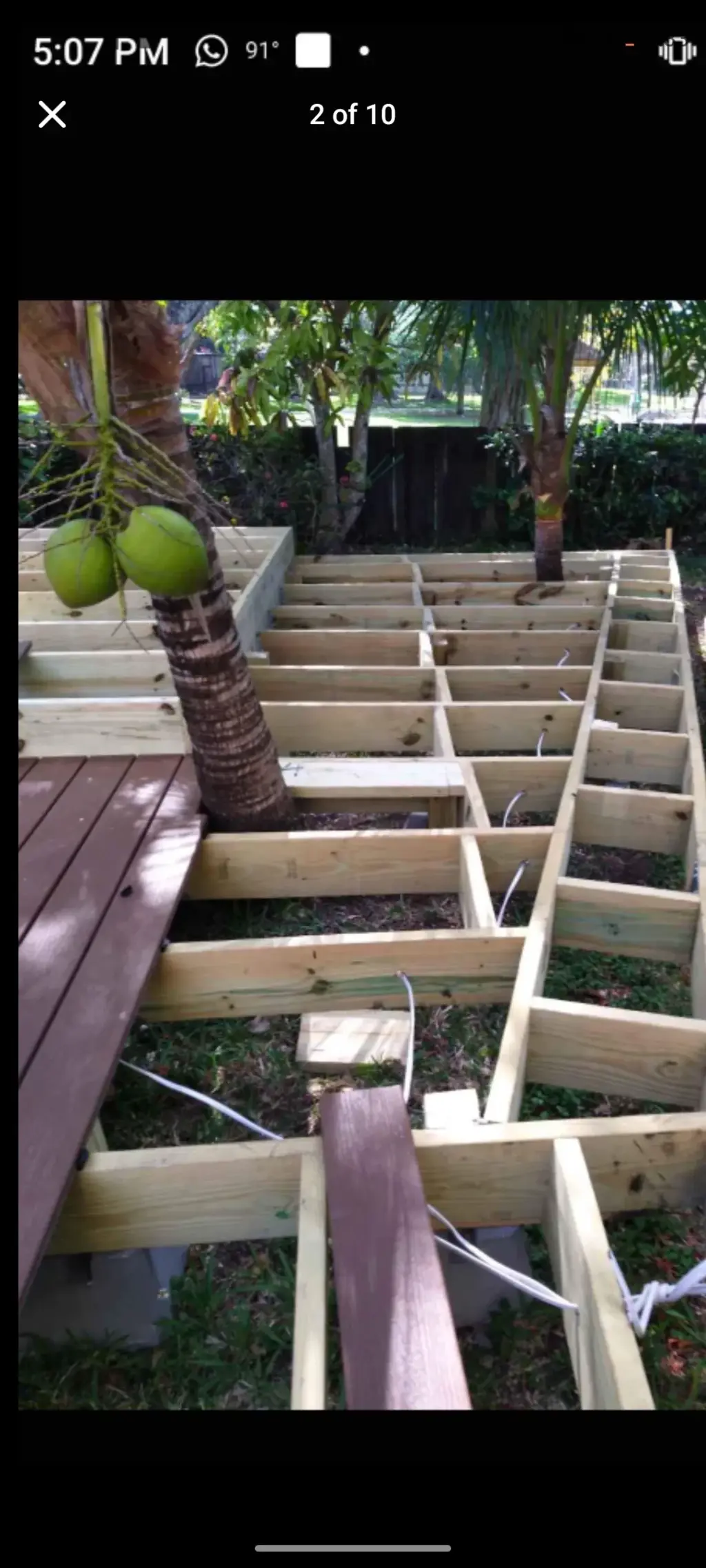 Estructura de Construcción de Deck de Madera