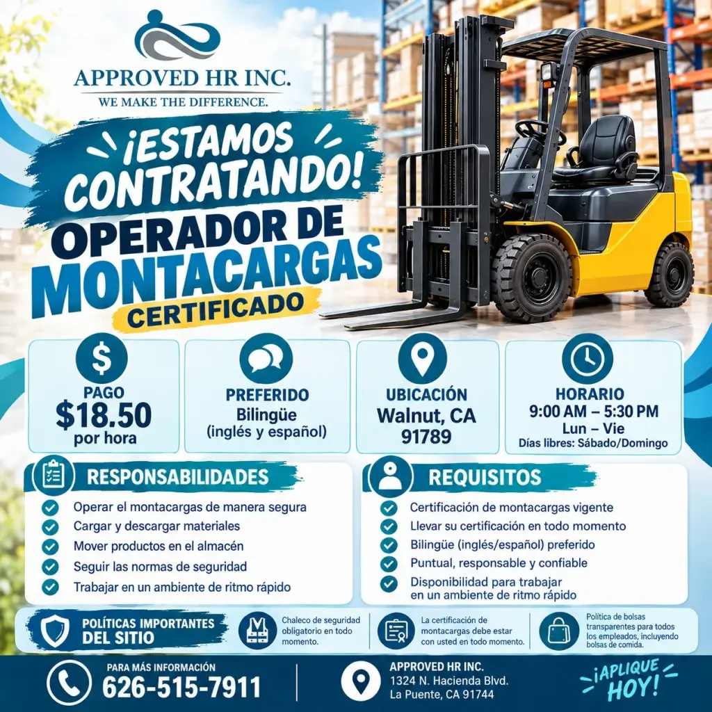 MANEJADOR DE FORKLIFT!!!