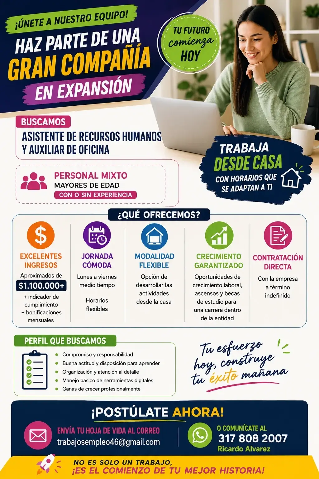Únete a Nuestra Compañía en Expansión como Asistente de RRHH