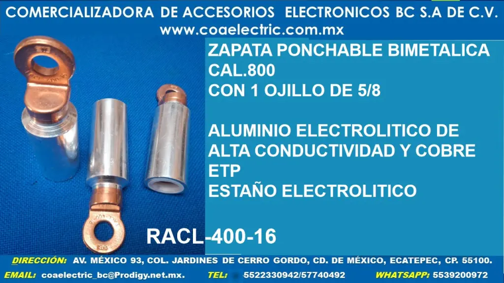 Bimetallic Punchable Connector - RACL-400-16