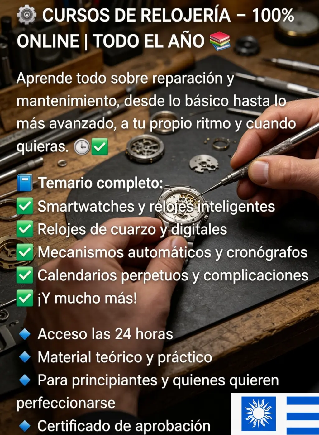 Cursos de Relojería 100% Online - Aprende a Tu Ritmo