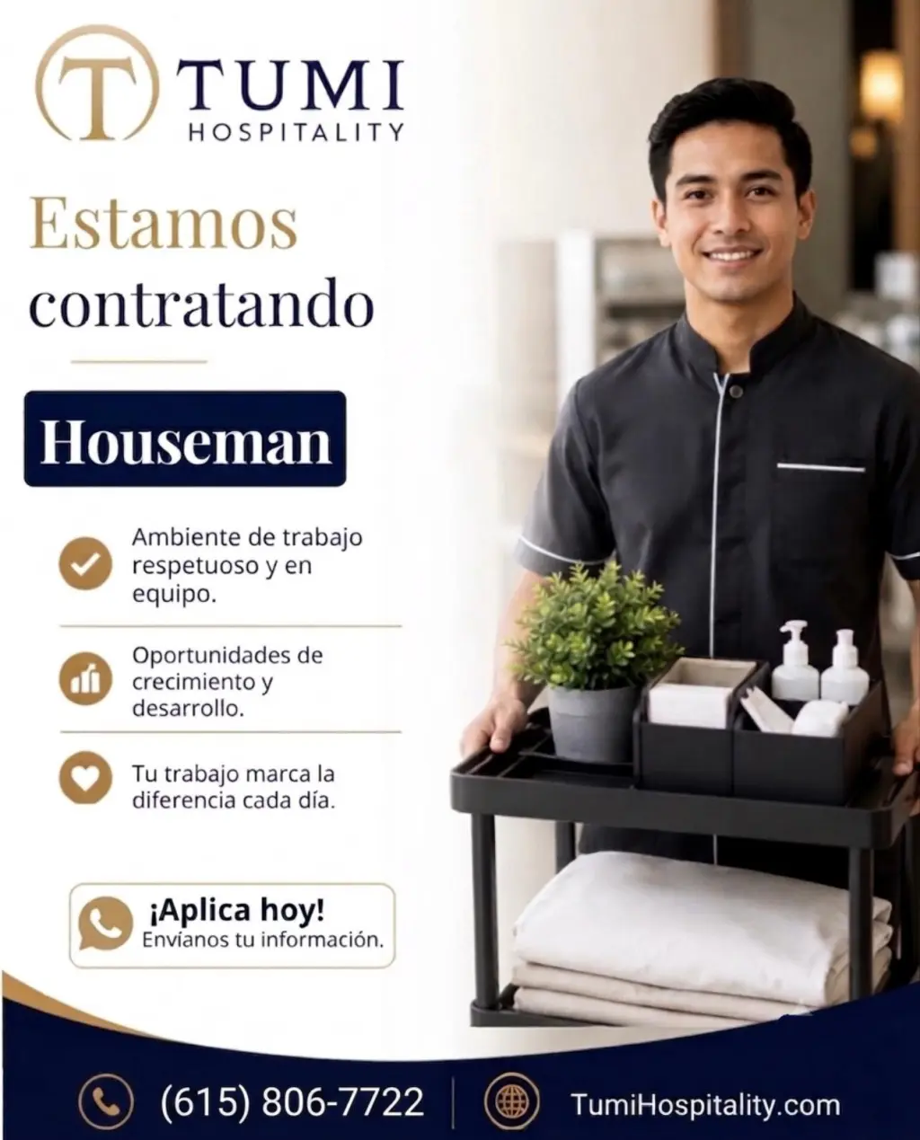 TRABAJO DISPONIBLE DE HOUSEMAN, CONTRATACION INMEDIATA! AUSTIN, TX