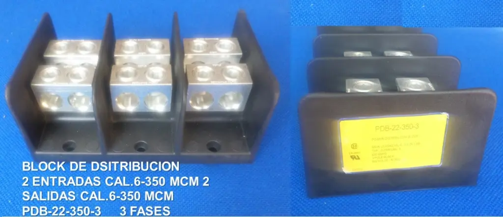 3-Phase Distribution Block for Electrical Systems