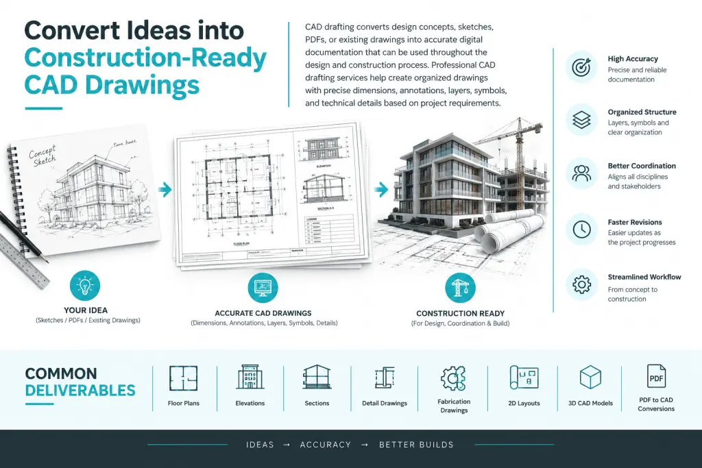 Convert Ideas into Construction-Ready CAD Drawings