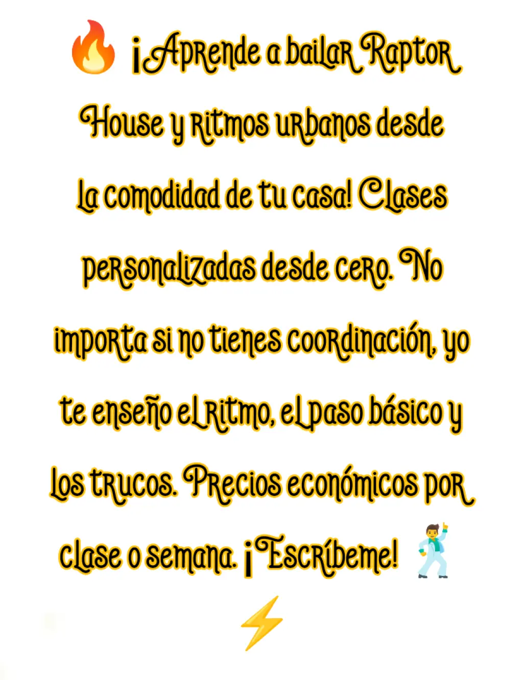 Clases Personalizadas de Baile Raptor House